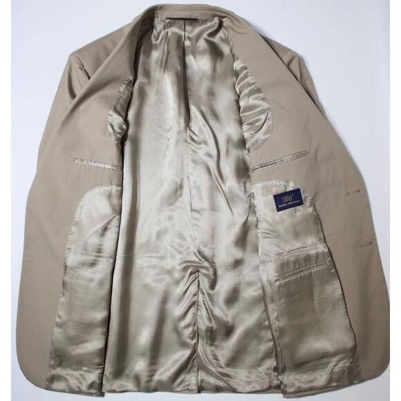 Brooks Brothers Suit Beige Coolmax Cotton Poly Men 42S (Pants Tailored to 34x27) - Picture 8 of 15